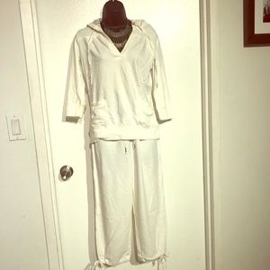 NY&Co 3/4 sleeve hoodie with matching capris